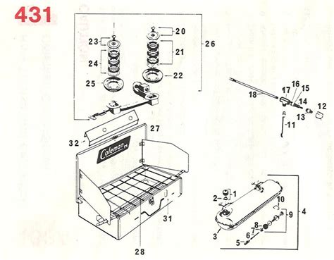 coleman stove white gas parts